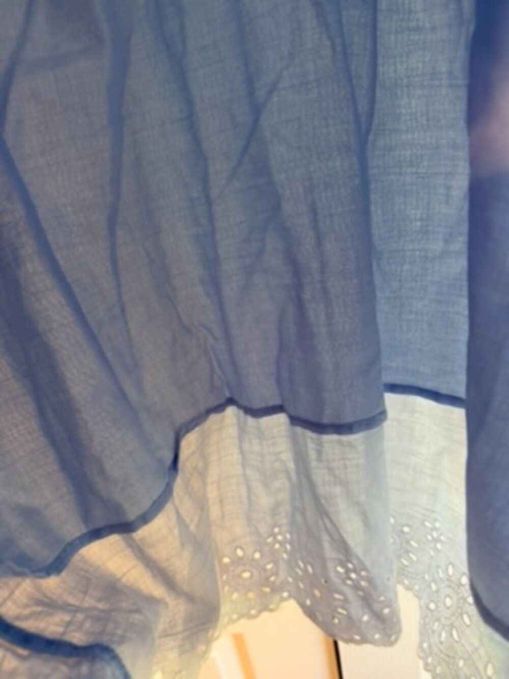 NWT - Crown & Ivy Light Blue Eyelet Dress XL - Picture 5 of 5